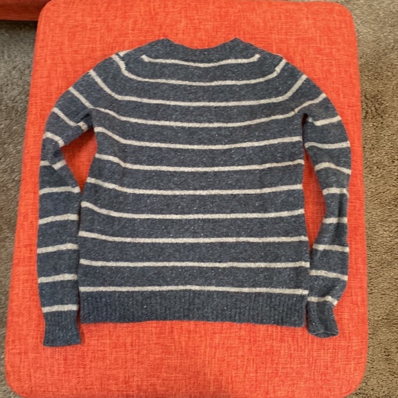 Wallace Grey Stripes Striped Wool Crewneck Sweater - Picture 2 of 10
